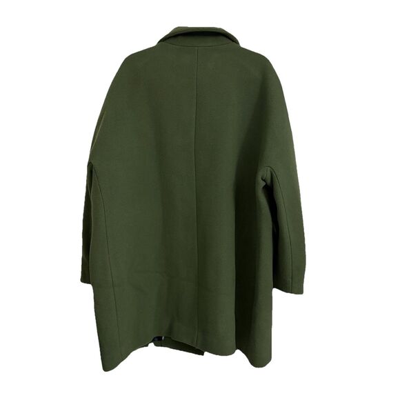 J. Crew Cocoon Coat 22 Green Italian Stadium Cloth Wool Thinsulate Nello Gori - Picture 6 of 11